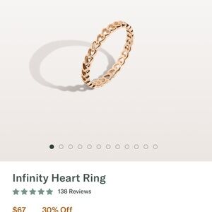 Aurate infinity heart ring